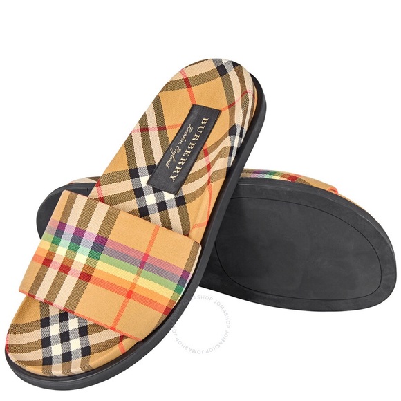 Burberry Women's Rainbow Vintage Check Slide Woman US 6-6.5 /23.5 cm⭐️⭐️⭐️⭐️ - Picture 6 of 17